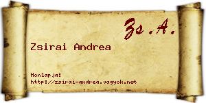Zsirai Andrea névjegykártya